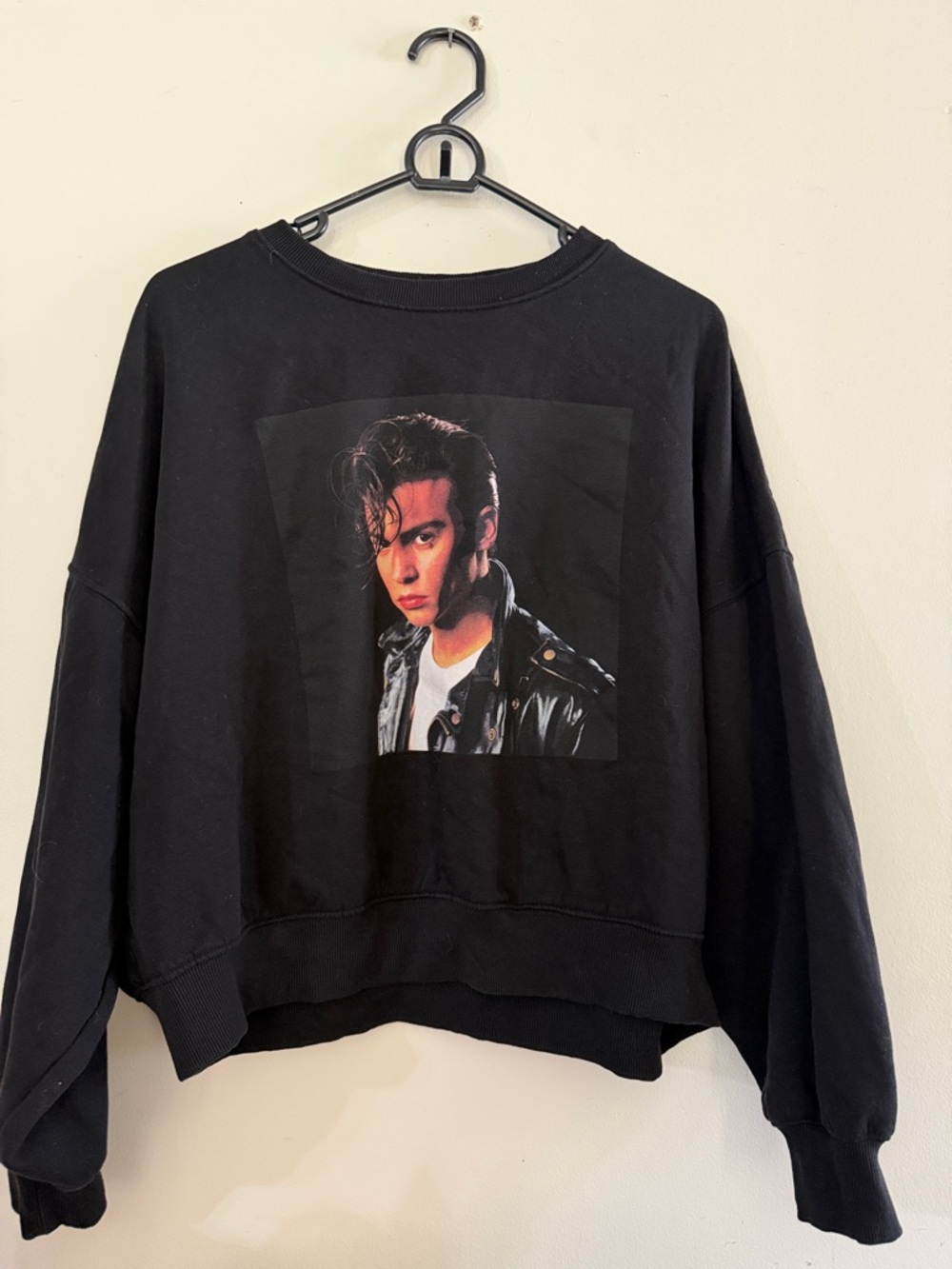 Divided CRY-BABY JOHNNY DEPP OVERSIZED CROPPED SWEATSHIRT SIZE LARGE